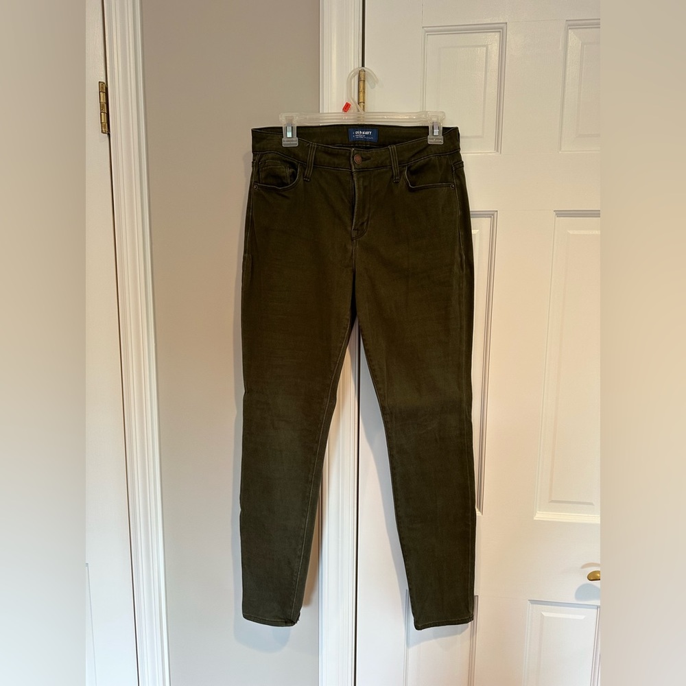 Old Navy Olive Green Rockstar Corduroy Pants